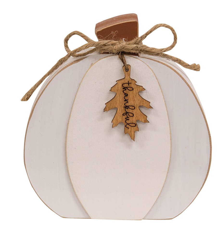Fall white Tag Chunky Pumpkin