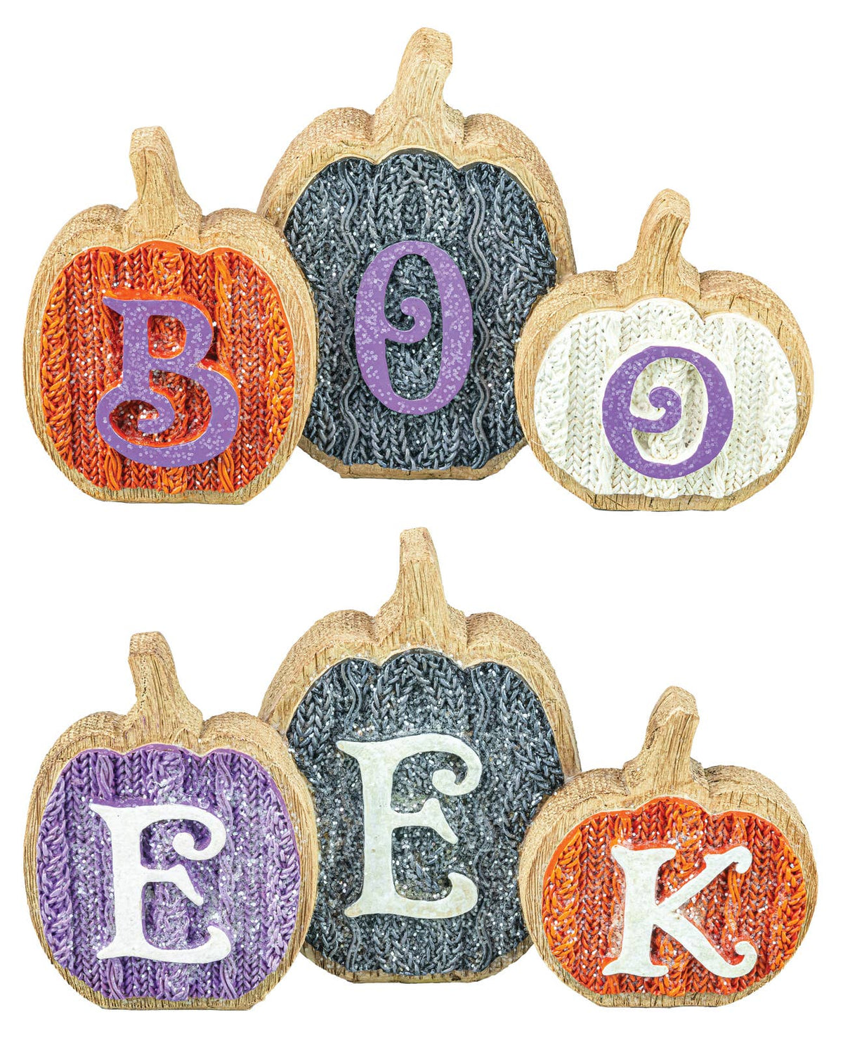 Boo! Halloween Crochet Pumpkins Tabletop