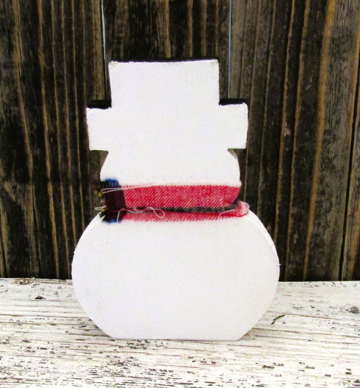 Wood Snowman Shelf Sitter