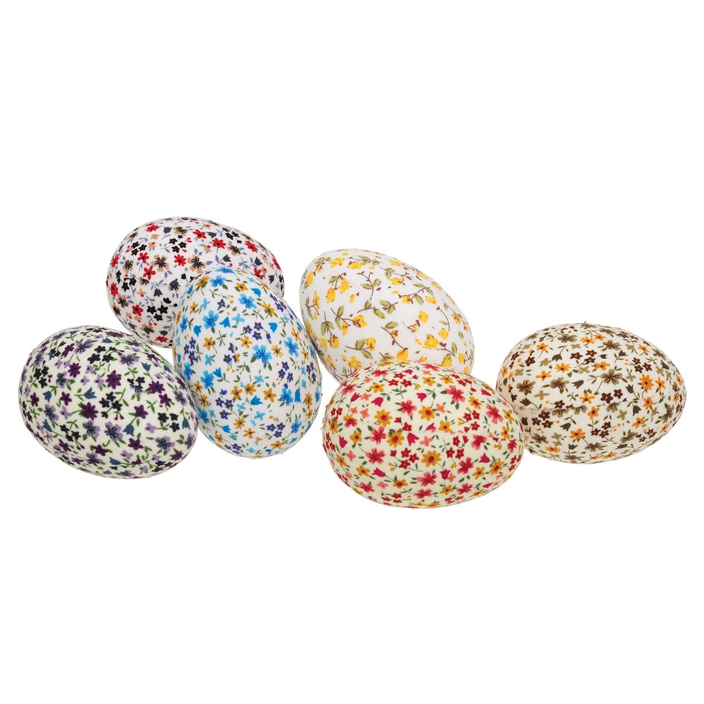 6/Set - Floral Fabric Eggs