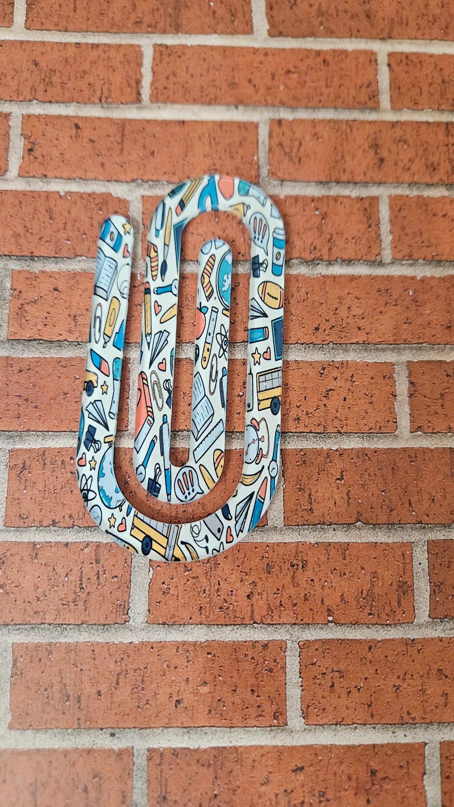 School supplies acrylic paperclip