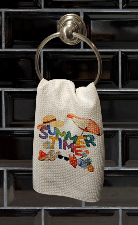 Watercolor Summer time towel