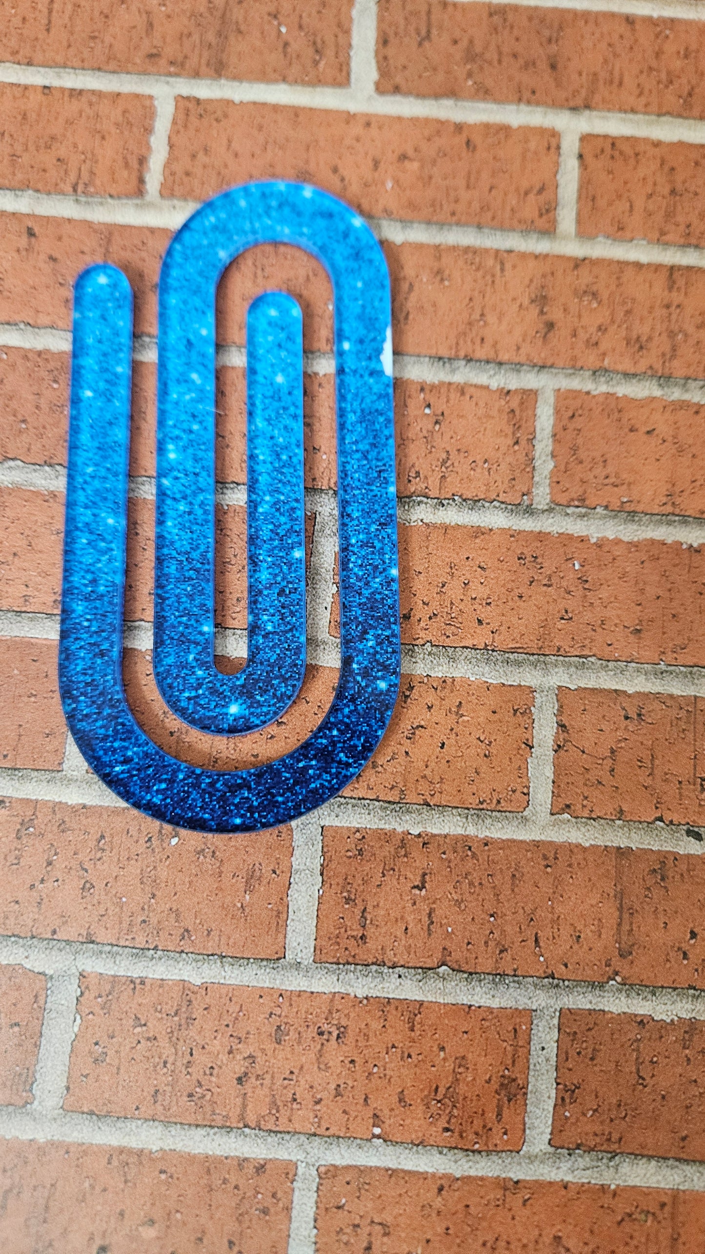 Glitter blue paperclip