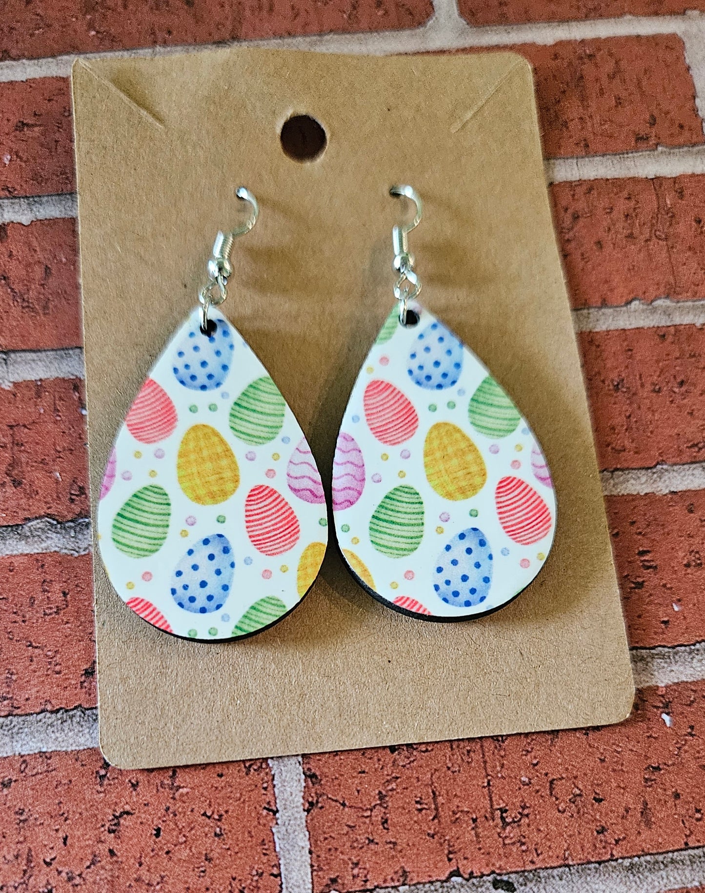 Teardrop pastel Easter egg earrings