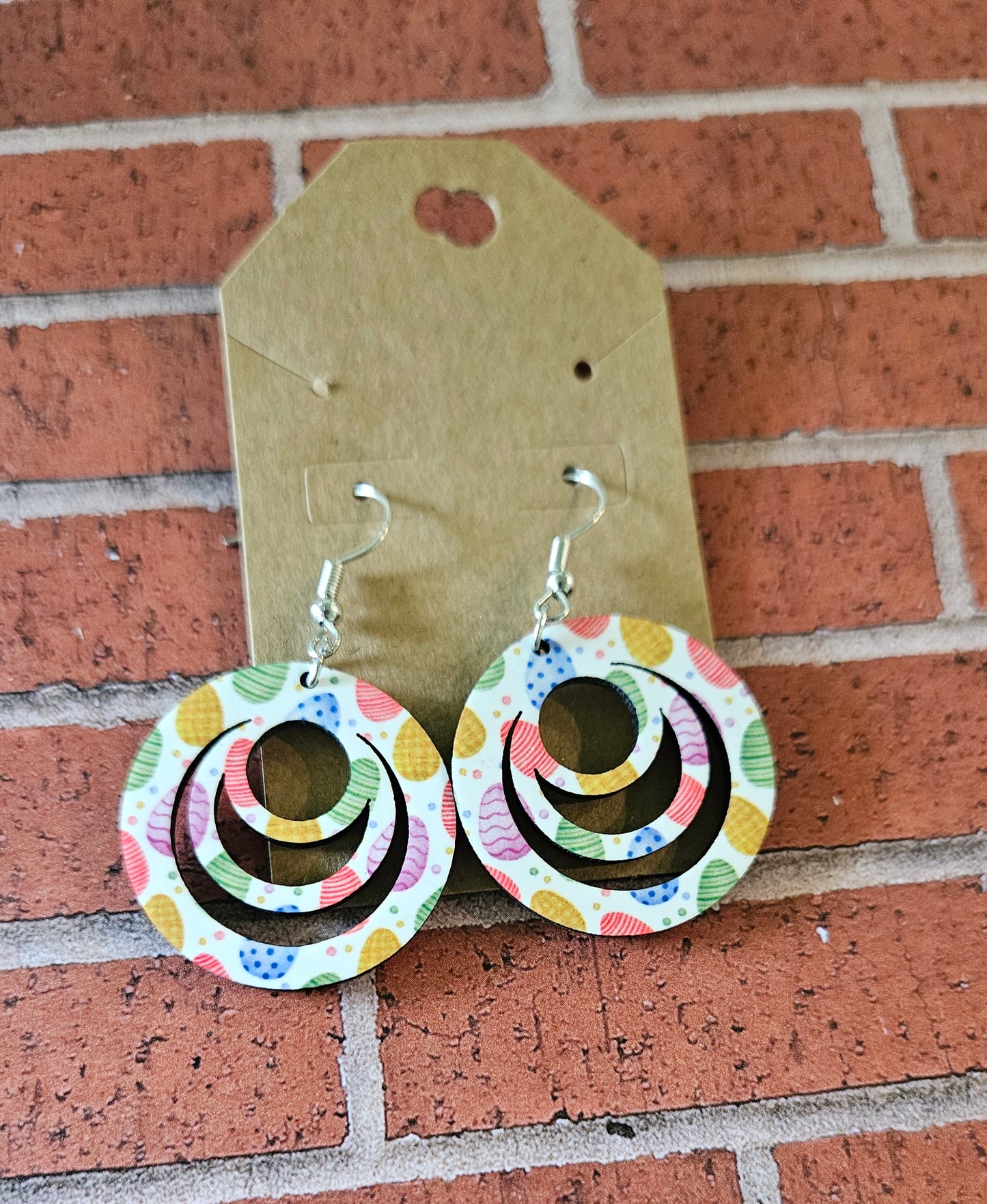 Tripled hoop Easter Egg Hoop Earrings