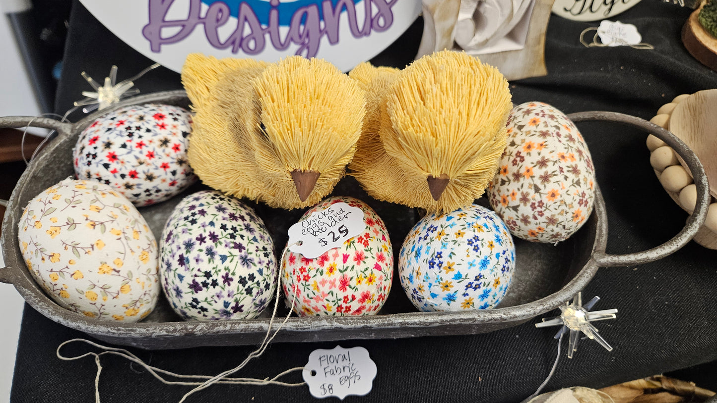 Chick's, eggs and holder