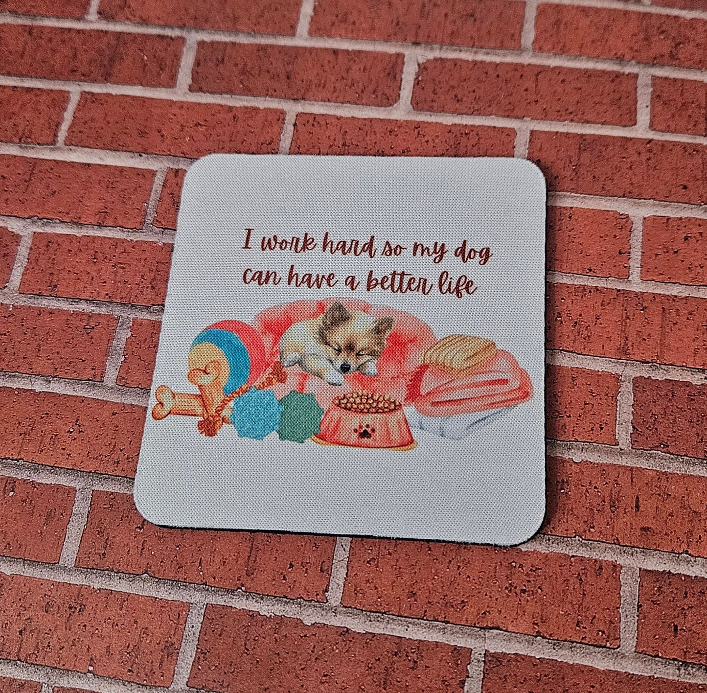 I work hard so my dog can have a better life