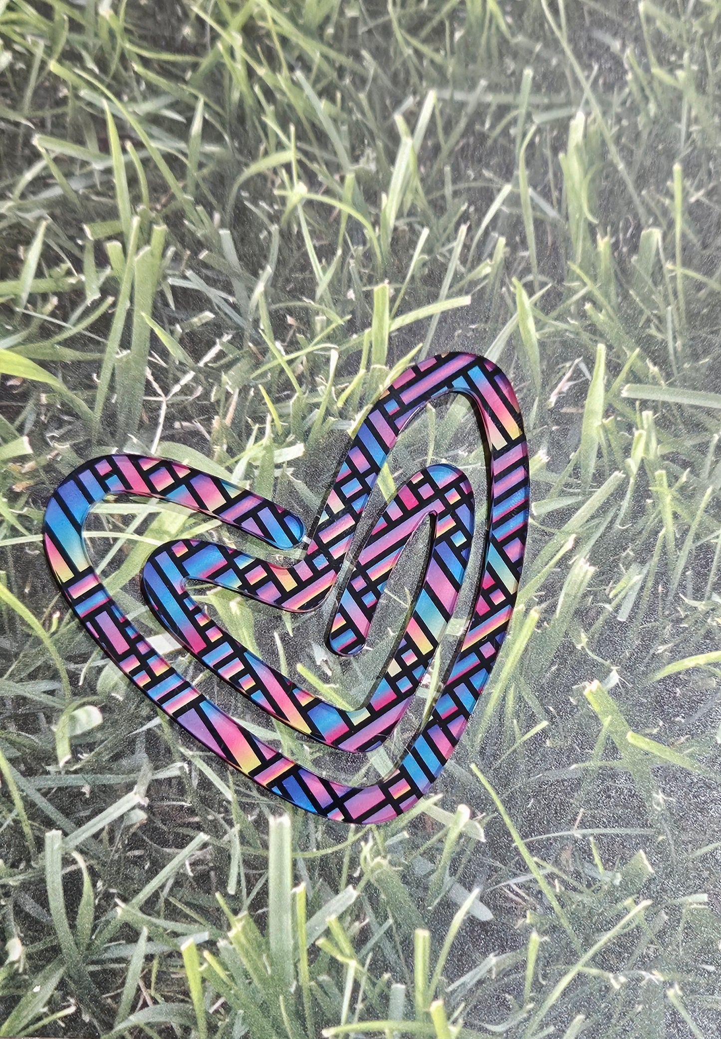 Neon astech heart paperclip