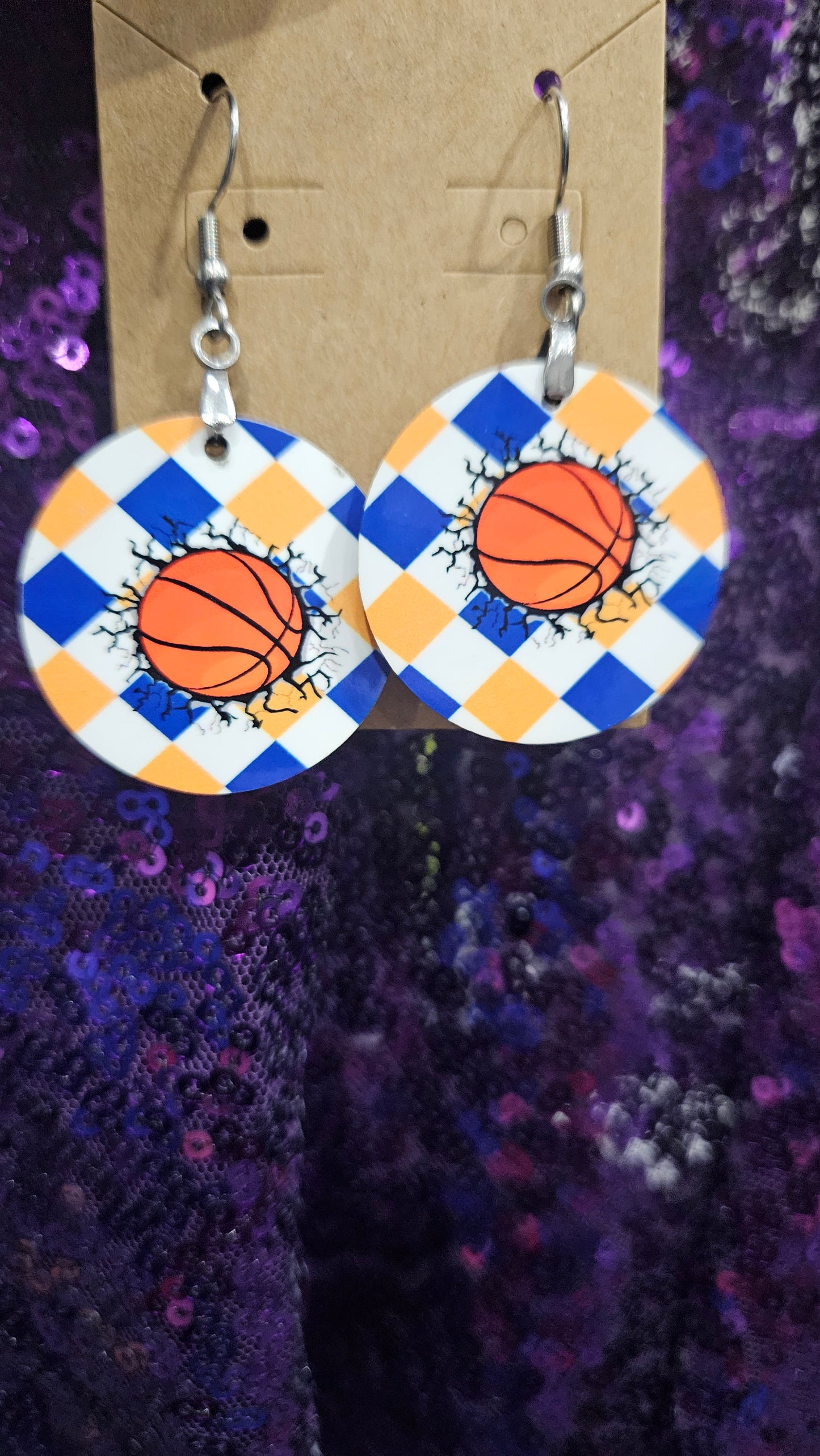 Piedmont basketball earrings