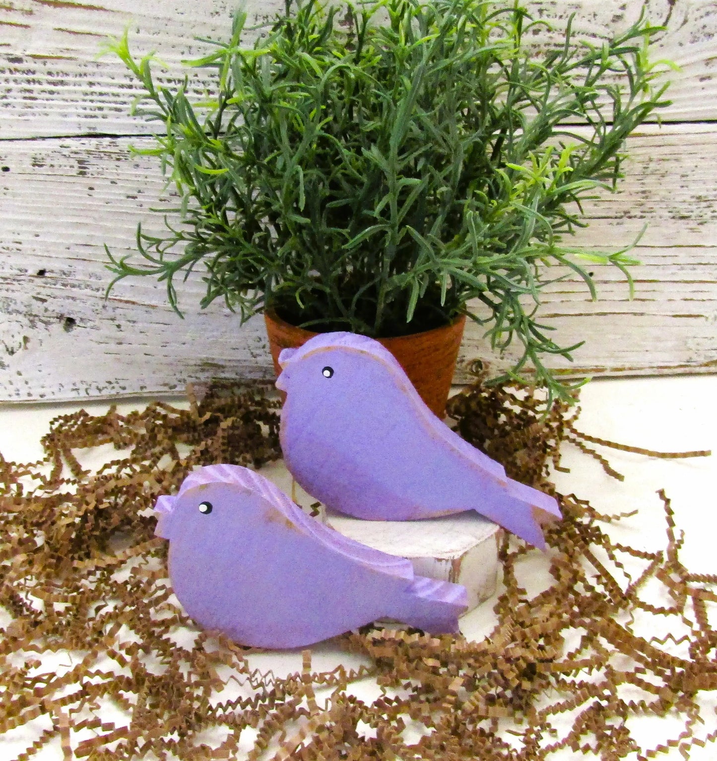 Rustic Spring Bird Tiered Tray Decor: Turquoise