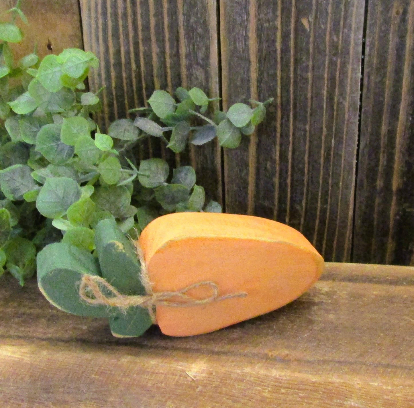 Chunky Wood Carrots Easter Tray Decor: White