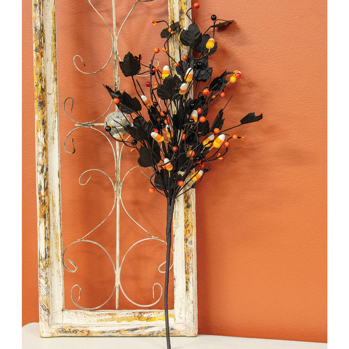 Spooky Candy Corn & Berries Spray - 25.5"