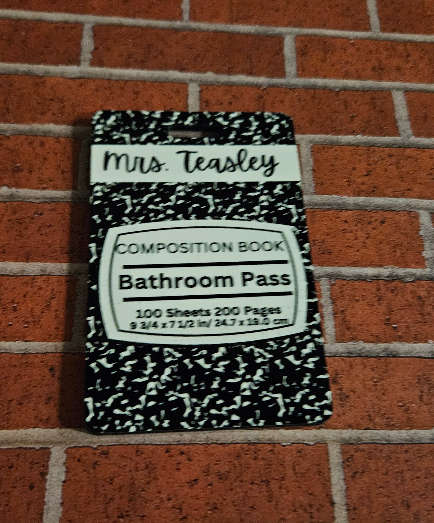 Custom Hall Passes