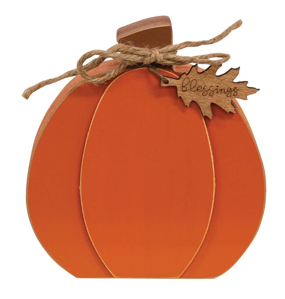 Fall white Tag Chunky Pumpkin