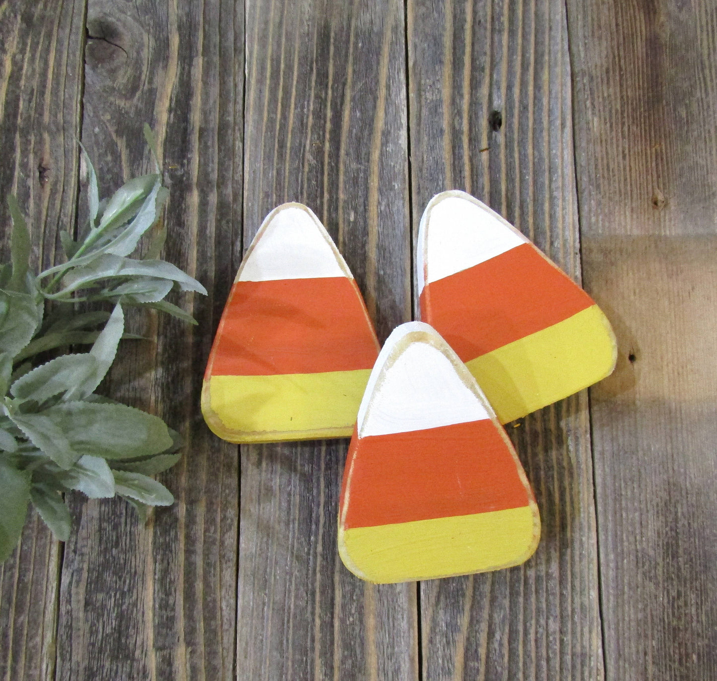 Chunky Wood Candy Corn Fall Decor