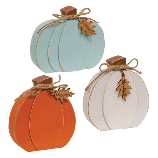 Fall white Tag Chunky Pumpkin