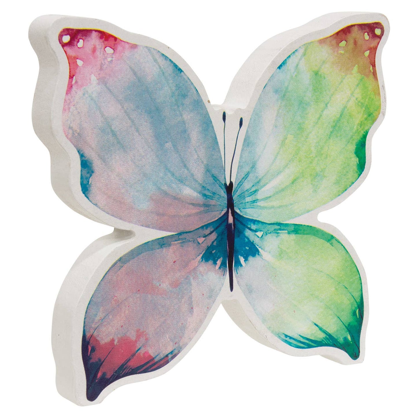 3/Set - Wooden Pastel Watercolor Butterfly Sitters