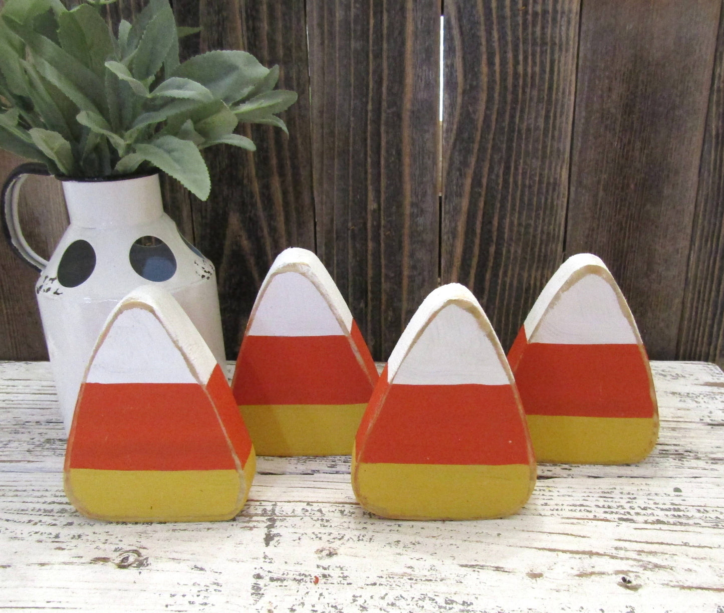 Chunky Wood Candy Corn Fall Decor