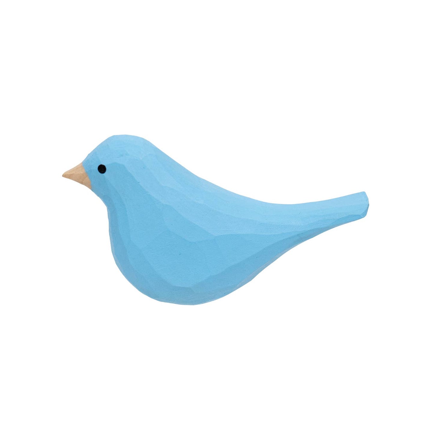 Light Blue Carved Bird Sitter - 2-3/4 In
