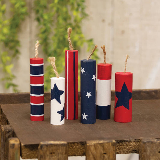 6/Set - Wooden Firecrackers