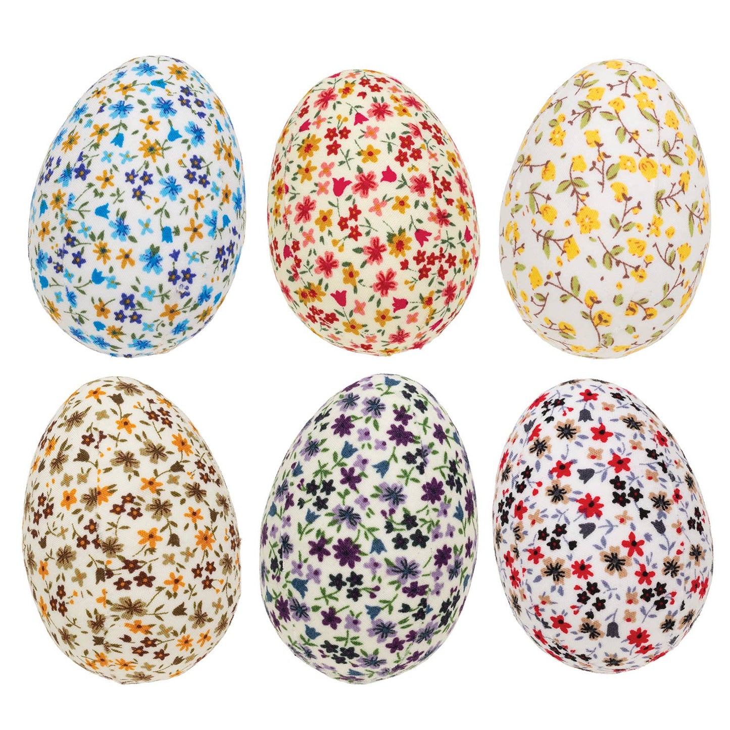 6/Set - Floral Fabric Eggs