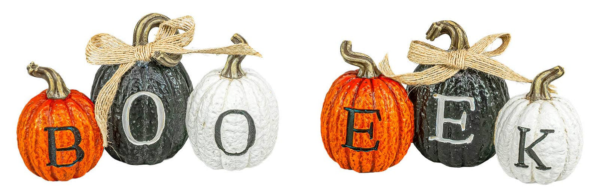 BOO Halloween Pumpkin Trio Tabletop