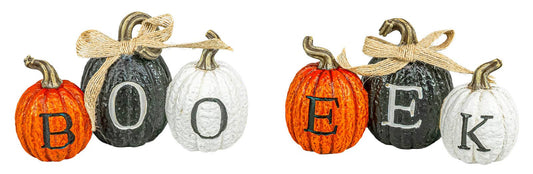 BOO Halloween Pumpkin Trio Tabletop