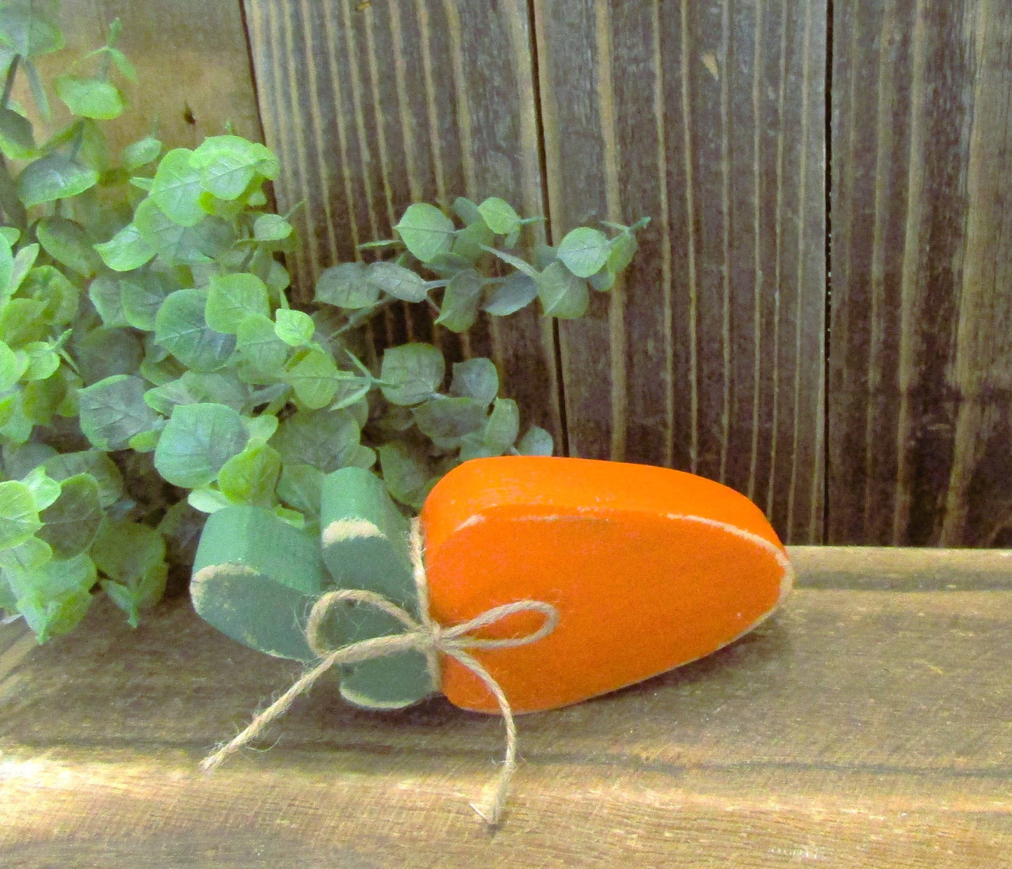 Chunky Wood Carrots Easter Tray Decor: White