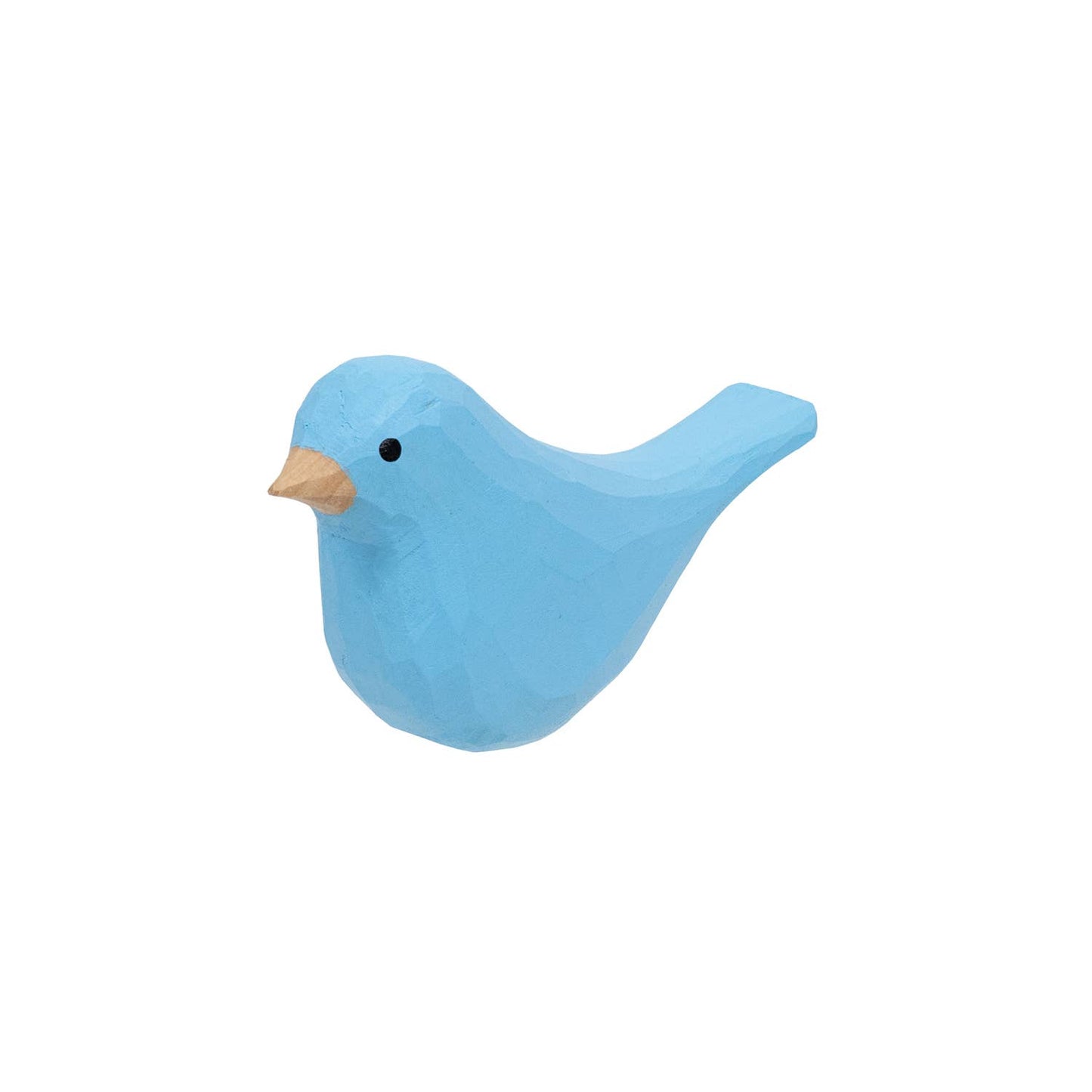 Light Blue Carved Bird Sitter - 2-3/4 In