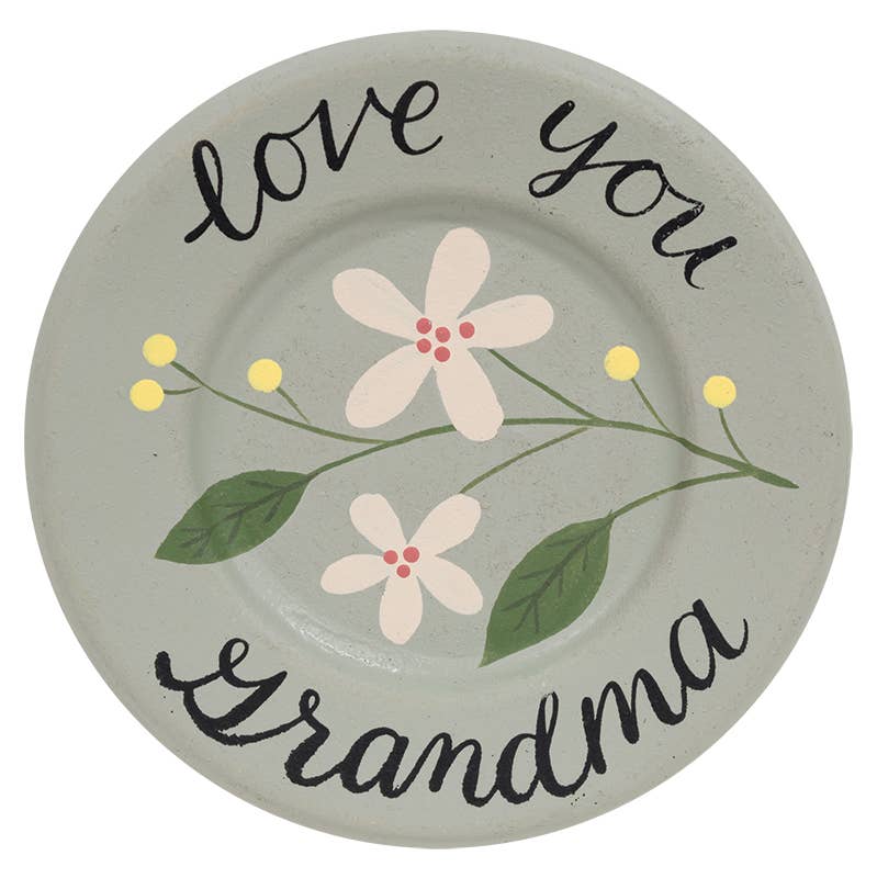 Grandma Love Mini Floral Plate, 5 Assorted