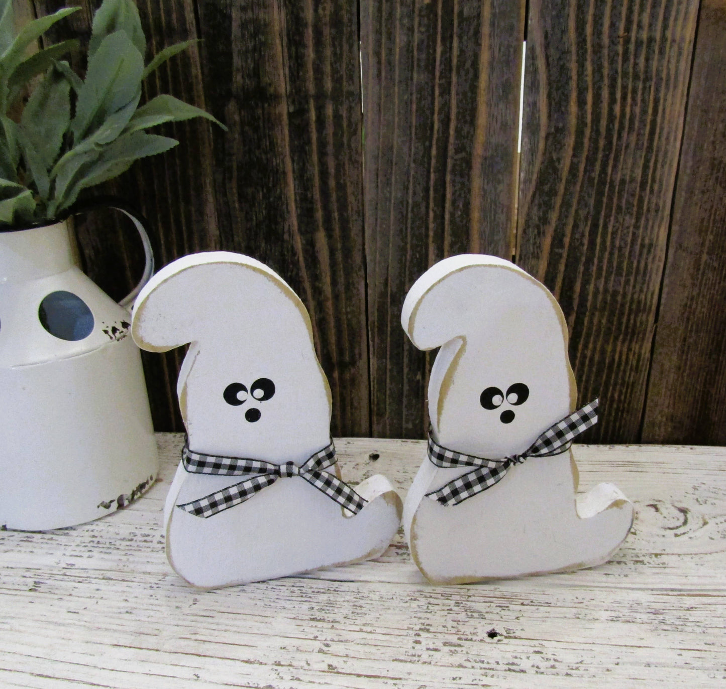 Chunky Wood Ghost or Bat Halloween Decor: Bat