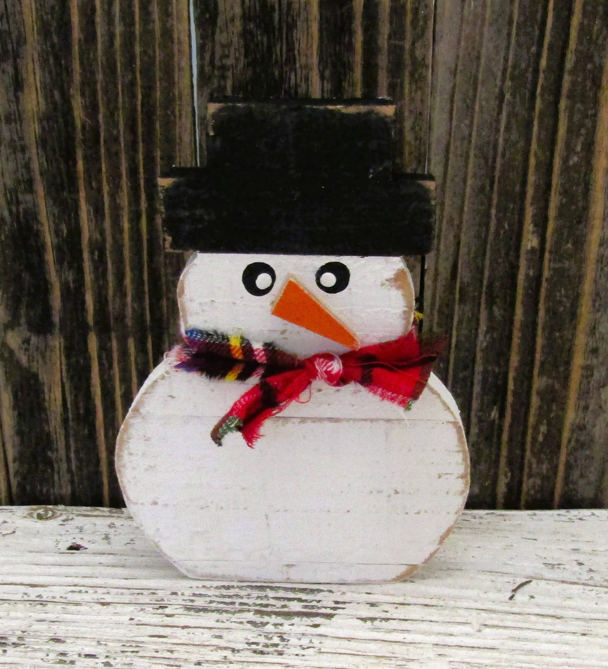 Wood Snowman Shelf Sitter