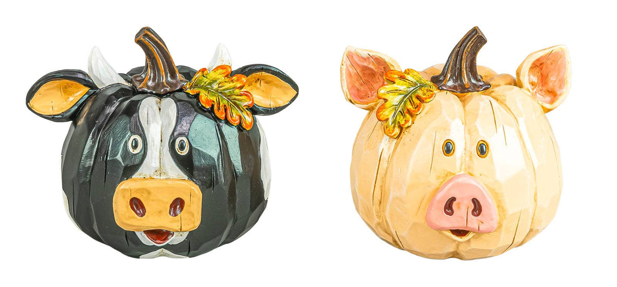 Autumn Leaf Cow  Pumpkin