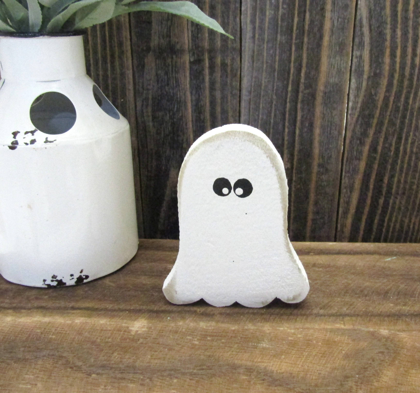 Small Wooden Ghost, Halloween Tiered Tray Decor