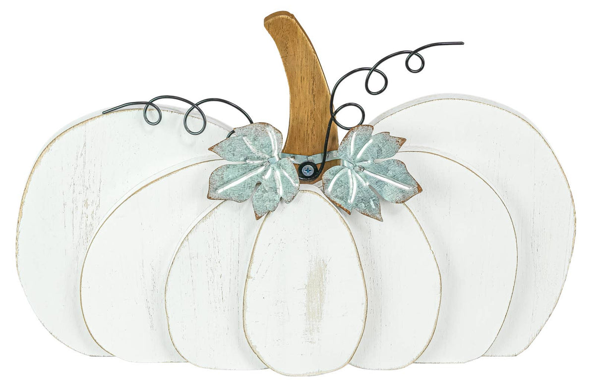 Tin Leaf Fall Pumpkin Tabletop