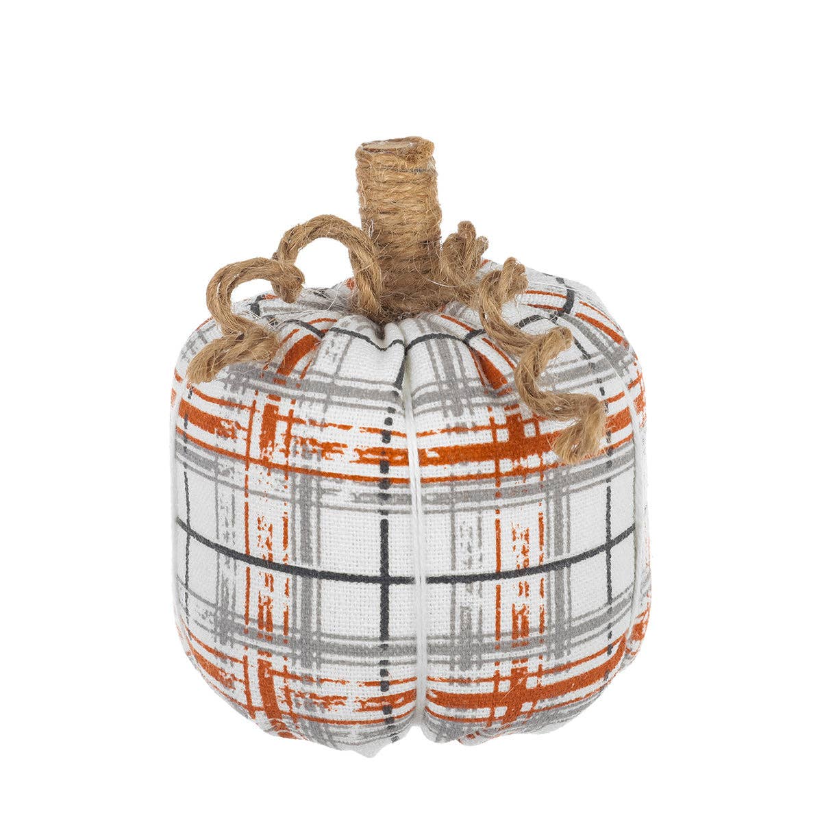 Sm. Plaid Fall Fabric Pumpkin