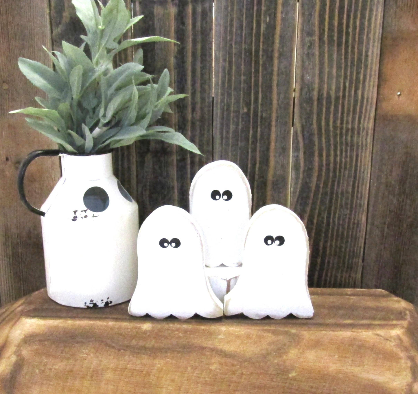 Small Wooden Ghost, Halloween Tiered Tray Decor