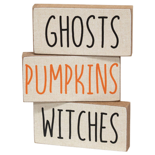 Halloween Words Mini Block -ghost