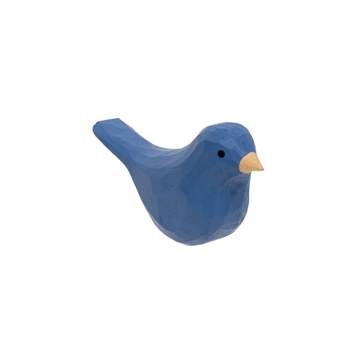 Dark Blue Carved Bird Sitter - 2-3/4 In