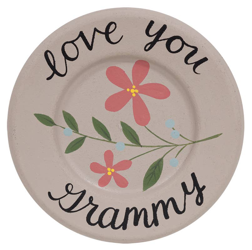 Grandma Love Mini Floral Plate, 5 Assorted