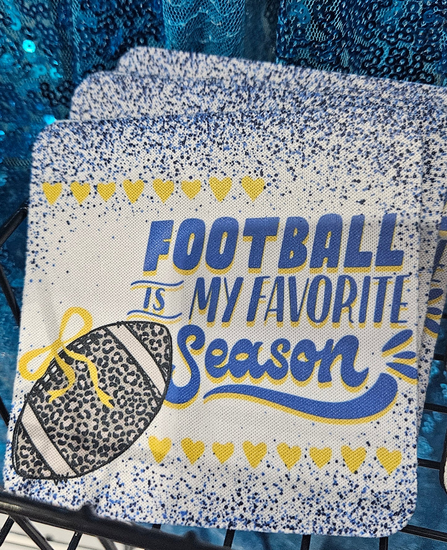 Football is my favorite season Piedmont colors coaster