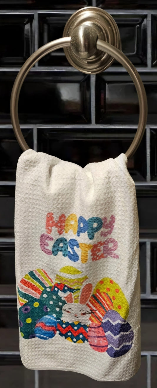 Colorful bunny towel