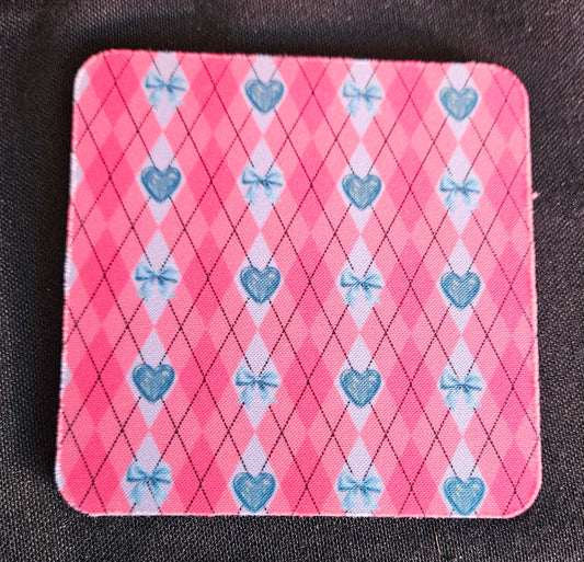 Bows and hearts coasters