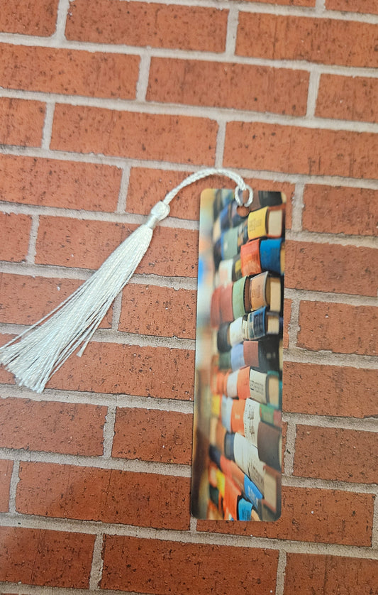 Stacked books bookmark
