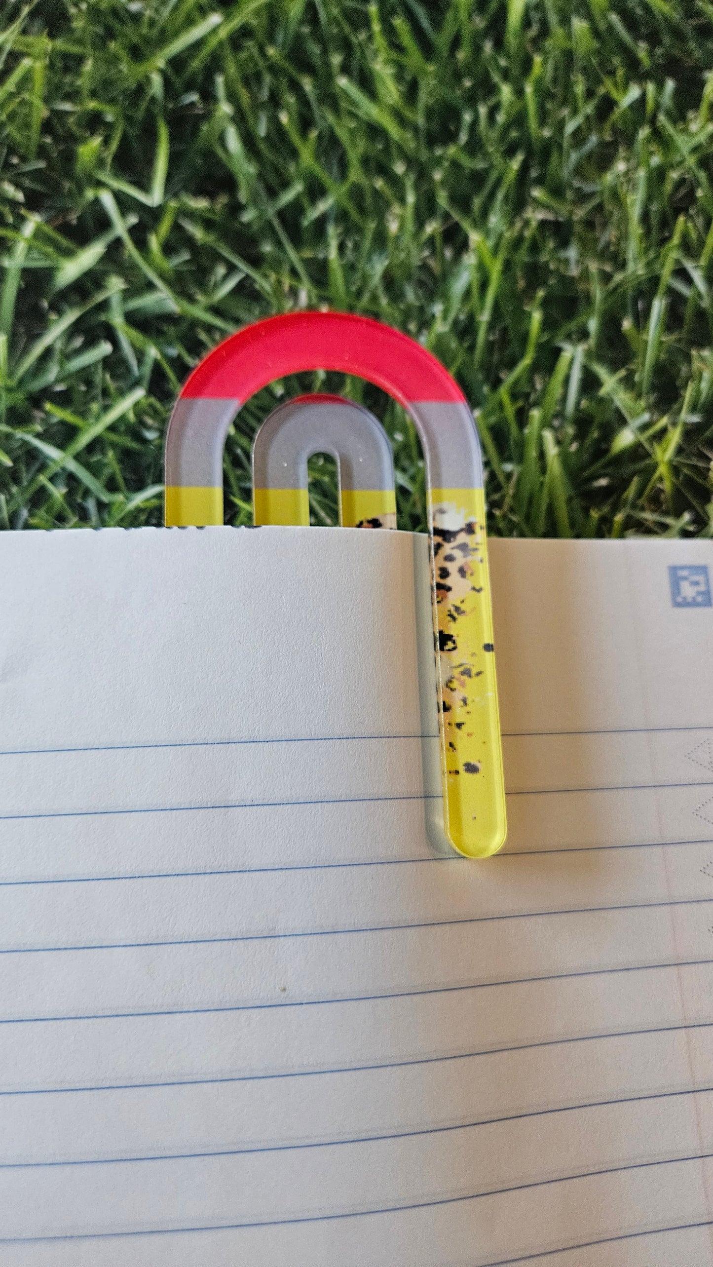 Leopard print pencil paperclip