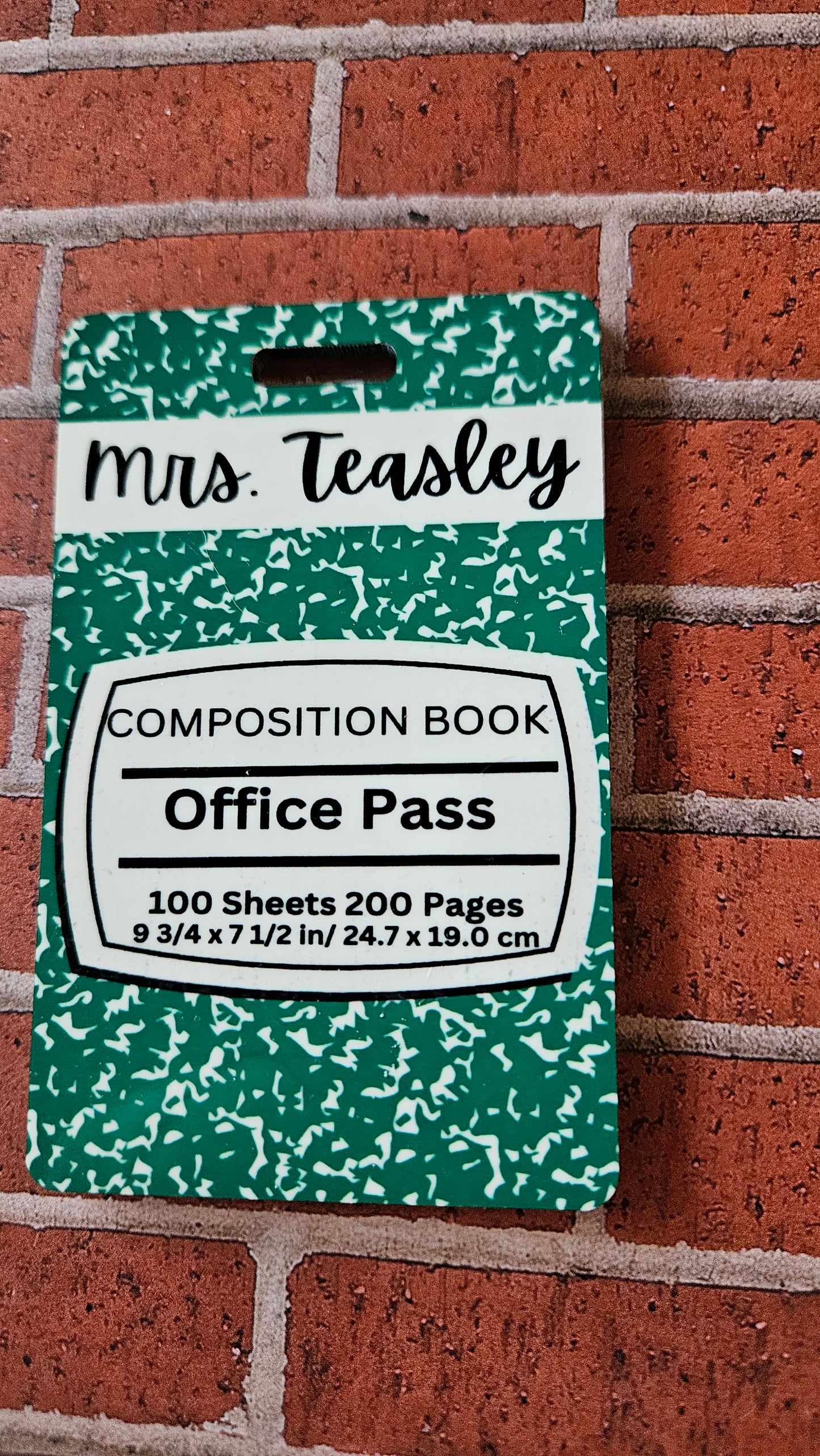 Custom Hall Passes