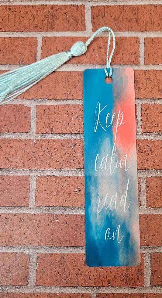 Keep calm and read on bookmark