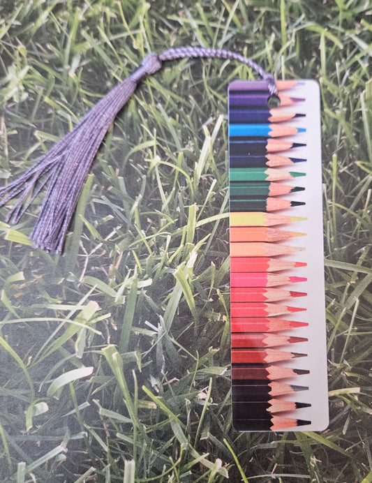 Color pencils in a row bookmark