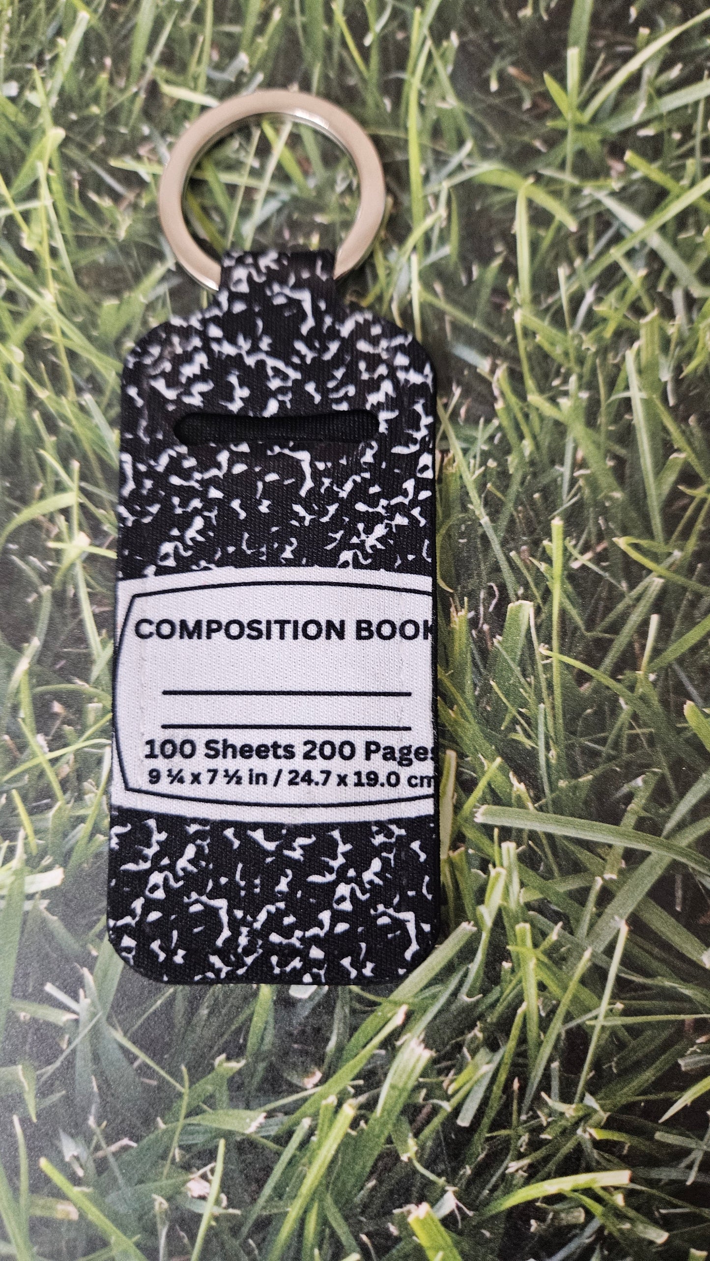 Composition book lipstick holder