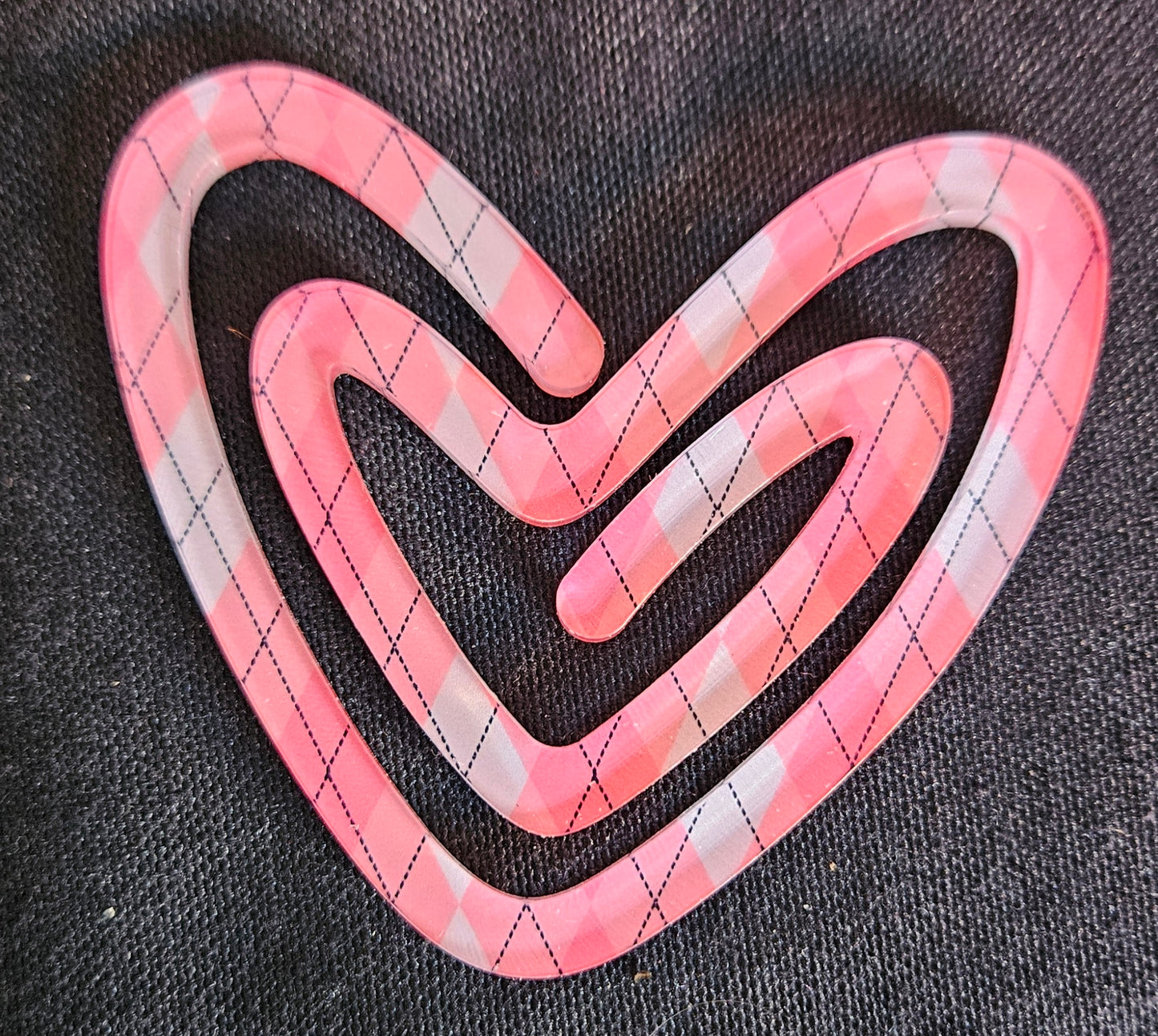 Pink argyle heart